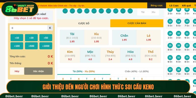 Giới thiệu đến người chơi hình thức soi cầu Keno